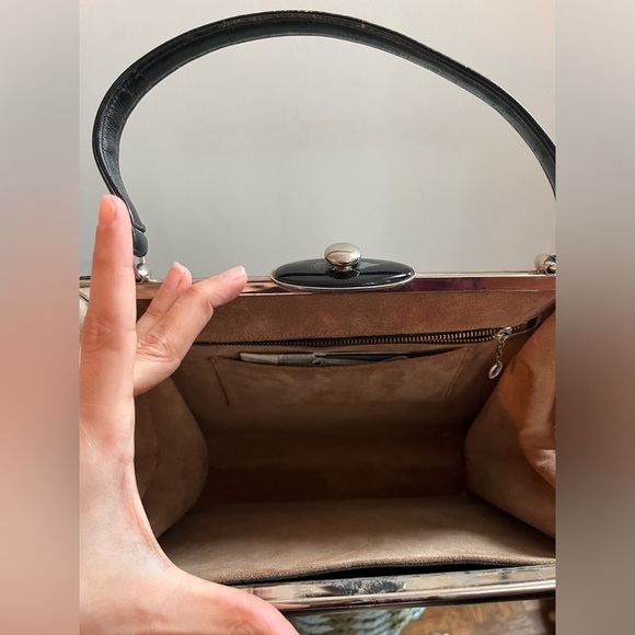 Vintage 50s Unbranded Top Handled Purse - Picture 12 of 12